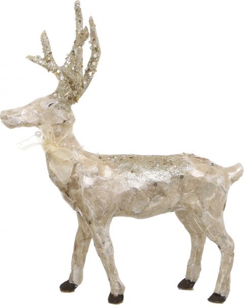 Декоративная фигура Олень с блестками EPIC004 36 см 