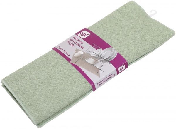 Коврик для сушки посуды 38х50 см ментоловая волна UP! (Underprice)