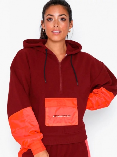 Джемпер Tommy Hilfiger BLOCKED POLAR MIX HOODIE S10S100355607 р. L красный