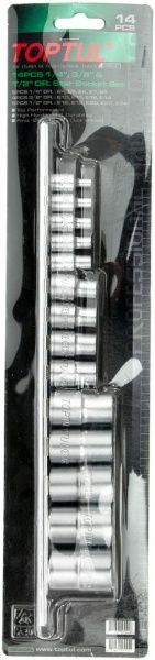 Набор головок TORX на планке Toptul 14 шт. GAAR1402