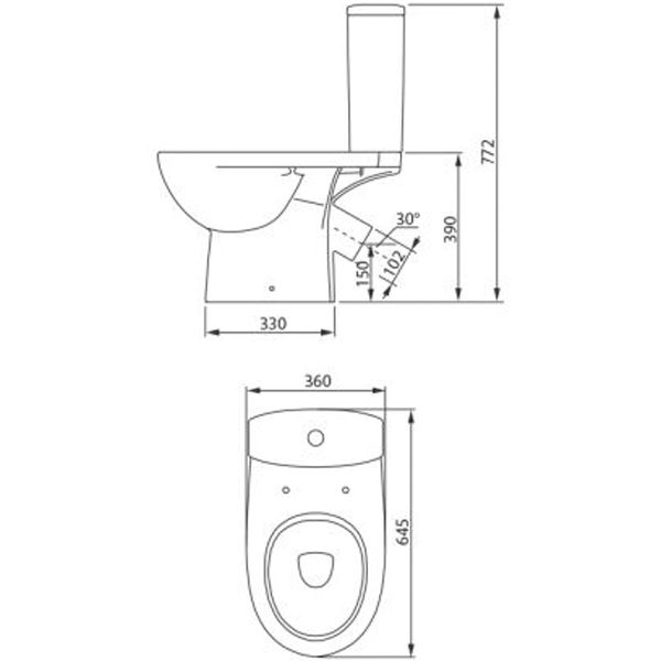 Унітаз-компакт Colombo Статус S23952500