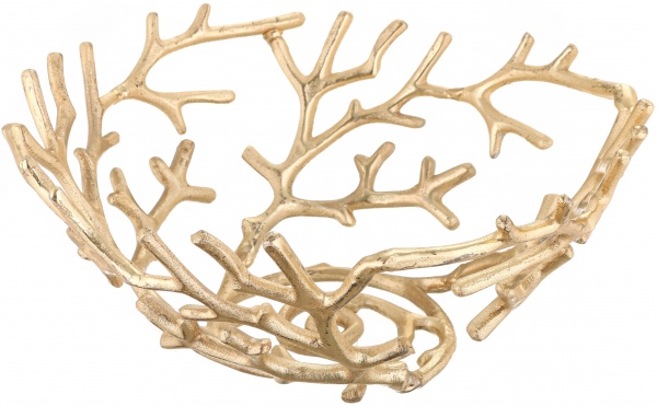 Фруктовниця золотий корал 35x15 16158 A/GLD метал 