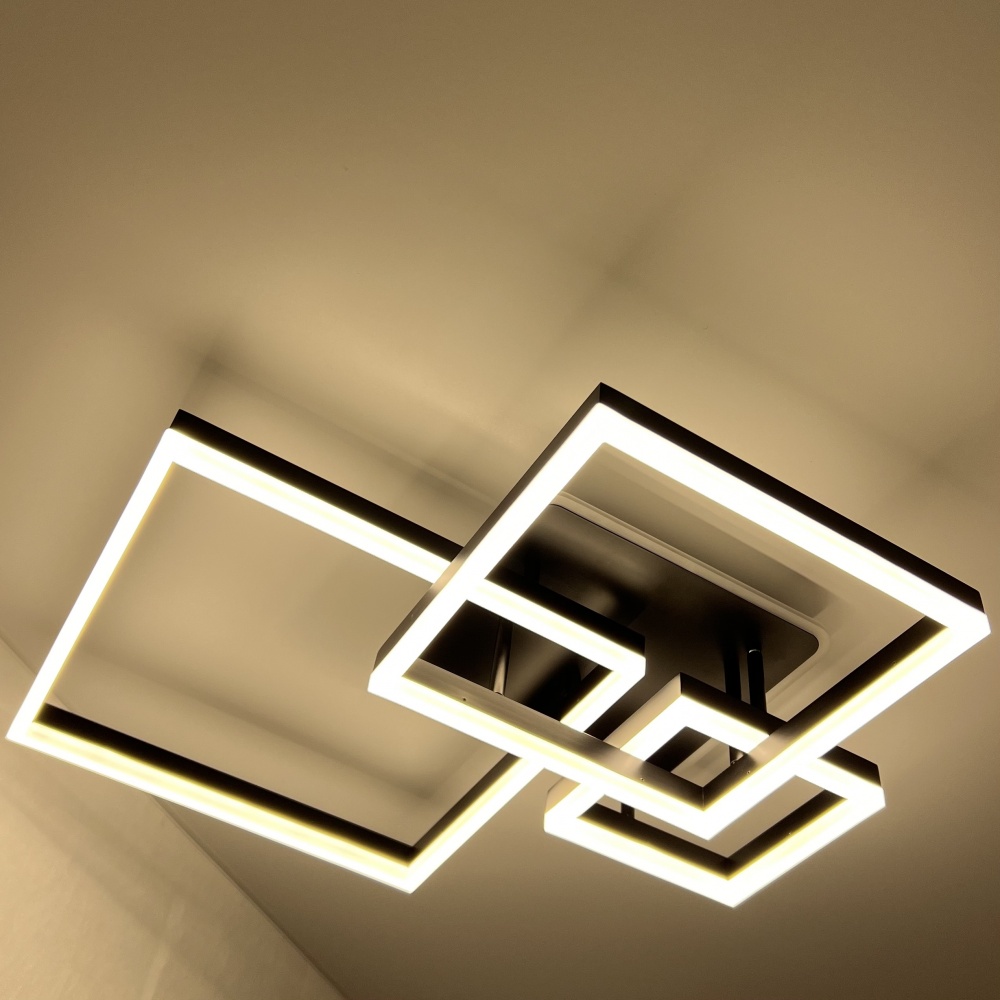 Люстра світлодіодна Luminaria 4x105 Вт LED-модуль чорний GENNY SQUARE RGB 105W 4S BLACK