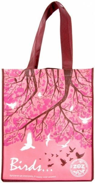 Экосумка ZOZ Птицы спанбонд 415x345x120 мм 