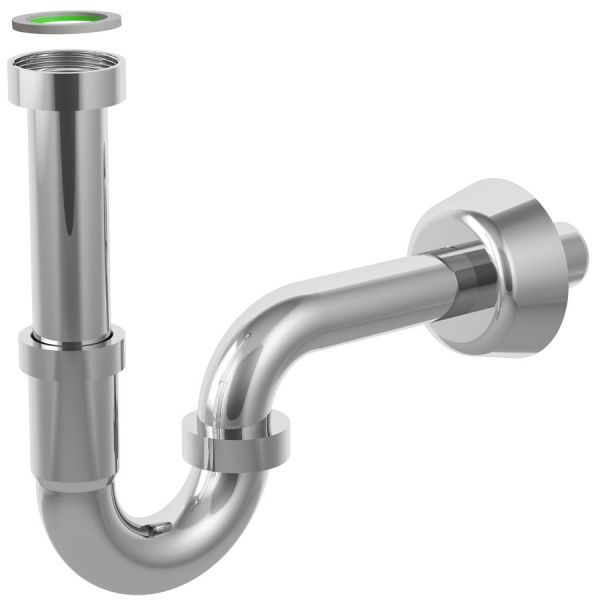 Сифон для умывальника Bonomini TUBULAR с накидной гайкой 1 1/4, сливная трубка d32x200 с розеткой