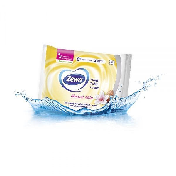 Влажная Zewa Almond Milk однослойная 42 шт.