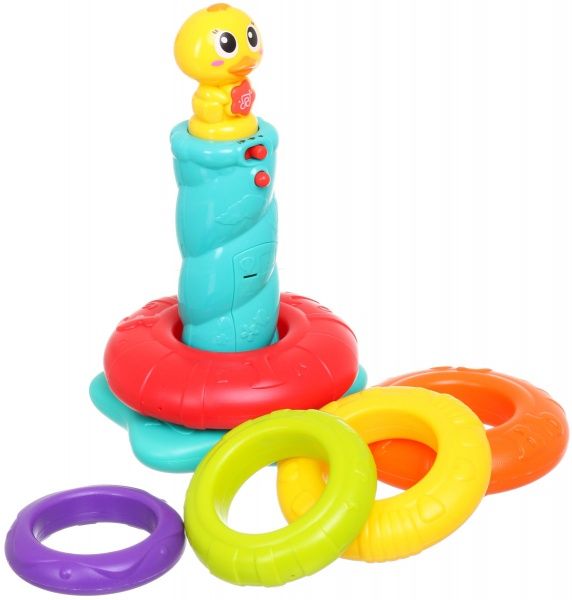 Игрушка музыкальная пирамидка уточка ODT009175