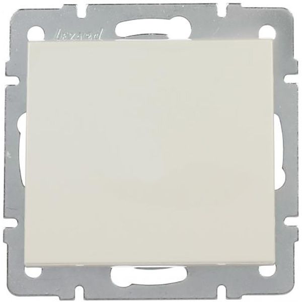 Вимикач одноклавішний Lezard Rain без підсвітки 220В крем 703-0388-100