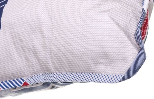 Подушка декоративна Фрегат зі штурвалом 45x45 см білий із малюнком La Nuit 