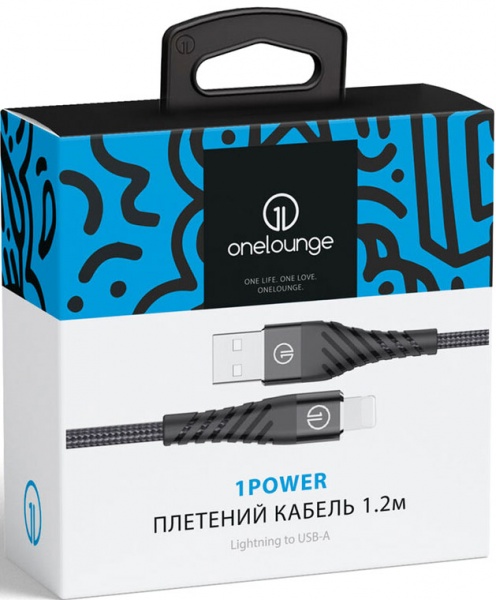 Кабель OneLounge 1,2 м чорний (14122) 