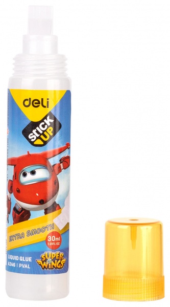 Клей канцелярский микс 30мл SuperWings с апликатором Deli