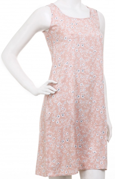 Нічна сорочка Trio BIZE принт квіти р.L персиковий