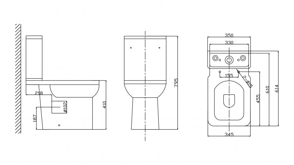 Унитаз-компакт Imprese ORLIK Rimless с сиденьем Duroplast slow-closing, 3/4,5л