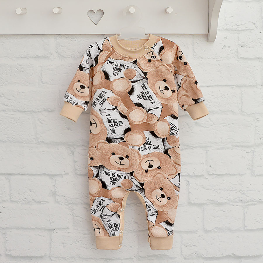 Ромпер-реглан унисекс Blanka Мишка р.68-74 бежевый 110847