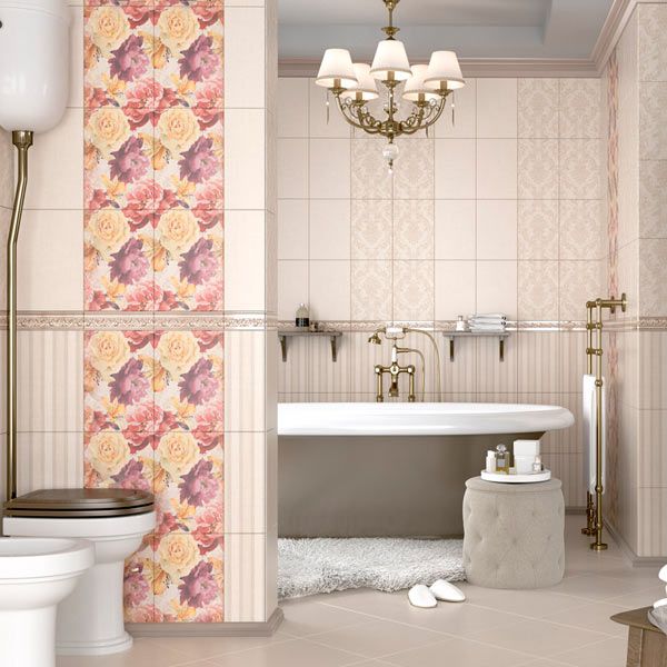 Плитка Golden Tile Gobelen Flower бежевий 701151 250х330 мм