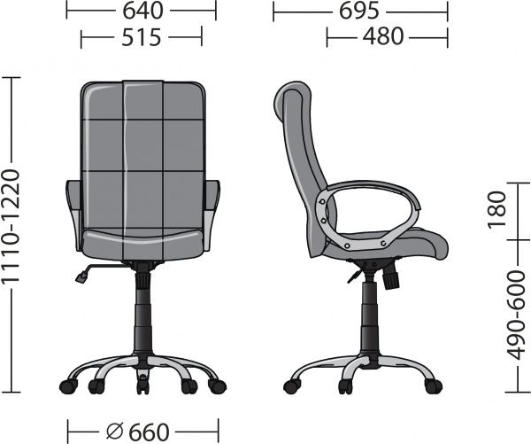 Крісло Nowy Styl Matrix Tilt CHR68 (CH) ECO-31 коричневий 