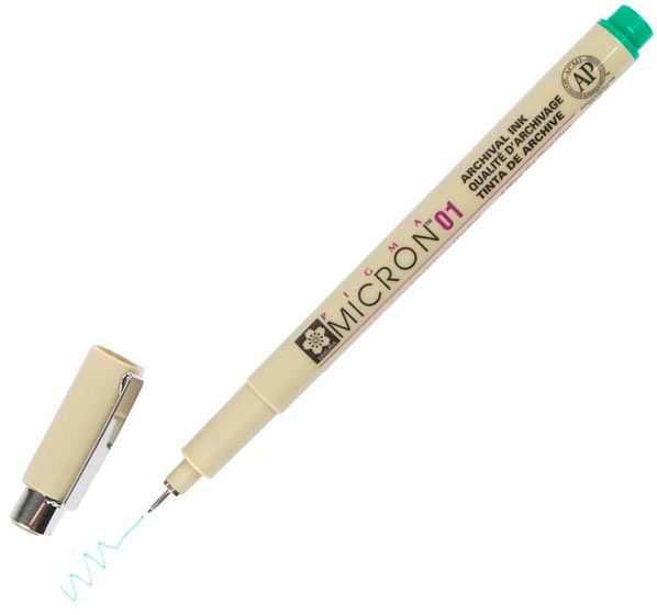 Линер PIGMA Micron Sakura (0.1) 0,25 мм зеленый 