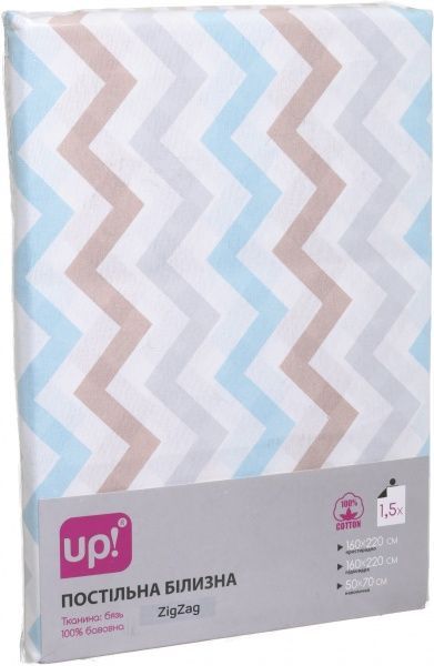 Комплект постільної білизни ZigZag 1,5 різнокольоровий UP! (Underprice) 