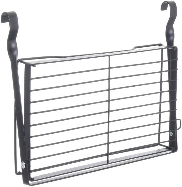 Полка для специй Flamberg одинарная большая на рейлинг черный