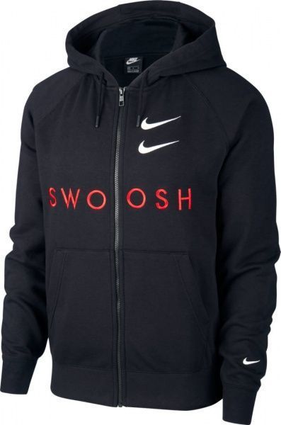 Джемпер Nike M NSW SWOOSH HOODIE FZ FT CT7362-010 р. 2XL чорний