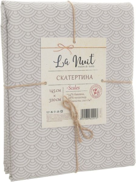 Скатерть Scales 145x320 см бежевый La Nuit 