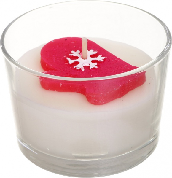 Свеча ароматическая Pako-If в стекле Новогодняя перчатка 9001 в ассортименте 