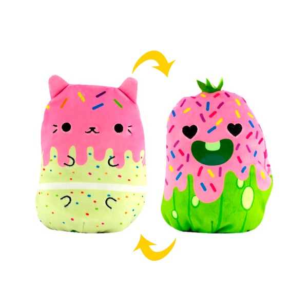 М'яка іграшка Cats Vs Pickles 2 в 1 Котик та огірок Солодощі 15 см різнокольоровий CVP2200-6
