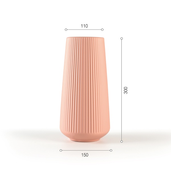 Ваза пластиковая MVM DH-FLOWERS-03 PINK 30 см 