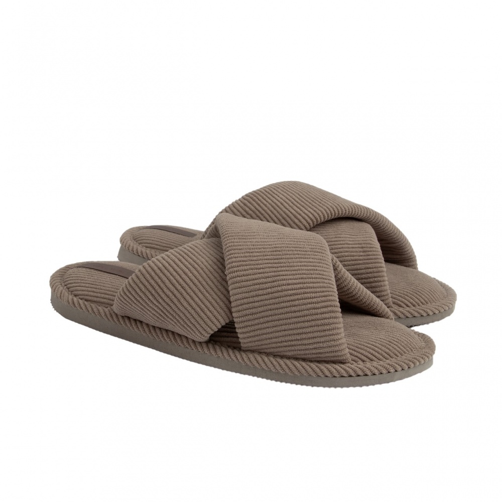 Тапки домашние Twins HS-VL вельвет Х 12474 р.38/39 мокко