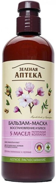 Бальзам для волос Зеленая аптека Восстановление и блеск 480 мл