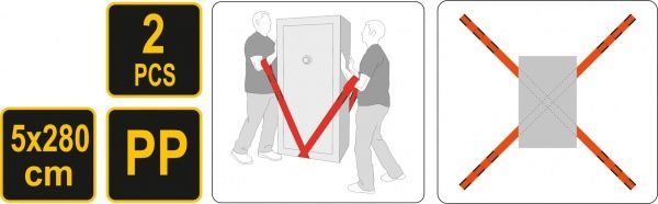 Набор для перемещения грузов Vorel 5х280 см