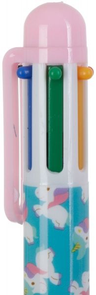 Ручка шариковая Единорог бирюзовый 6 цветов 