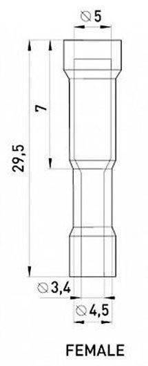Наконечник втулковий ізольований E.NEXT e.terminal.stand.frd5.5.195. 4-6 кв.мм 100 шт. жовтий 