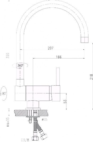 Смеситель для кухни Koller Pool Design Plus DS0300