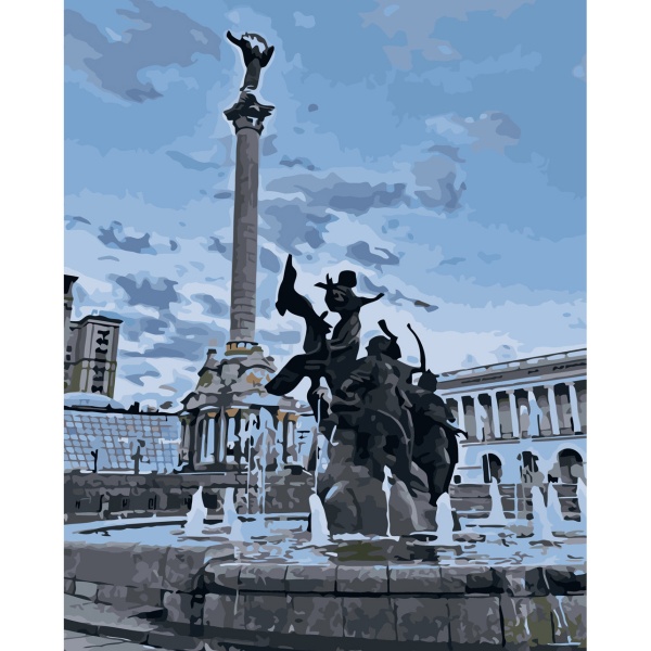 Раскраска по номерам Strateg Основатели Киева 30х40 см SS-6577