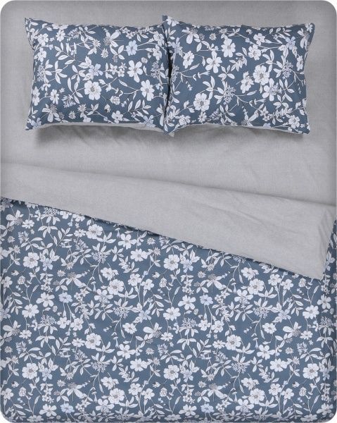 Комплект постельного белья Daisy 2 синий с серым La Nuit 