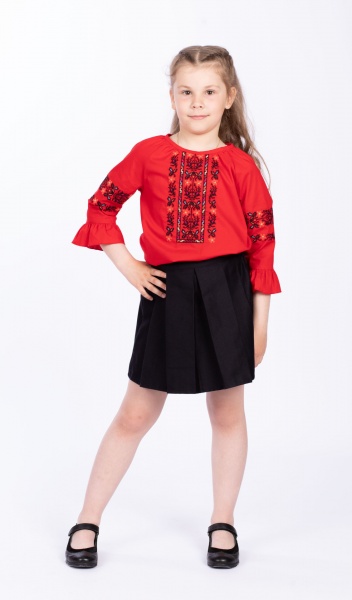 Вишиванка для дівчаток Едельвіка р.146 червоний 21-22/00 