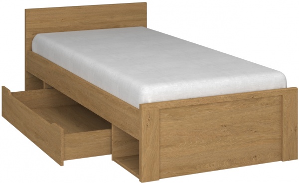 Ліжко VMV Holding 1S 90 PAVI 90x200 см дуб кам'яний 