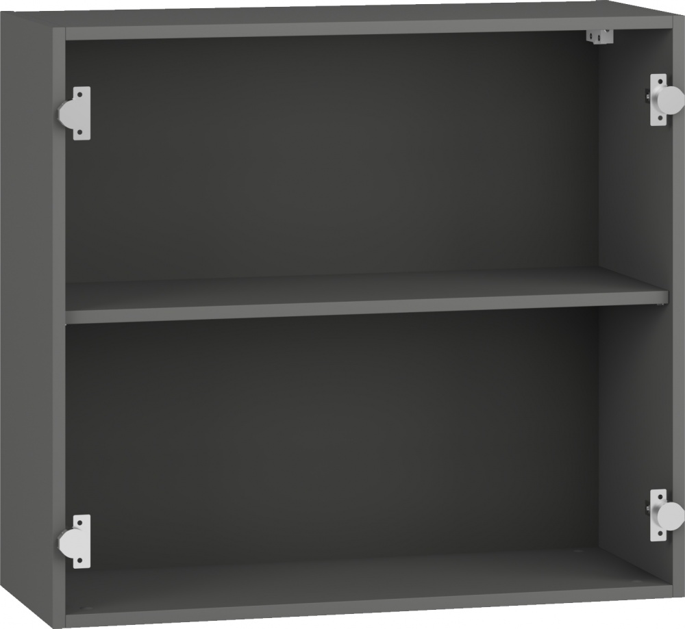 Шкаф верхний Грейд Оптимум 800x720x297 мм серый графит