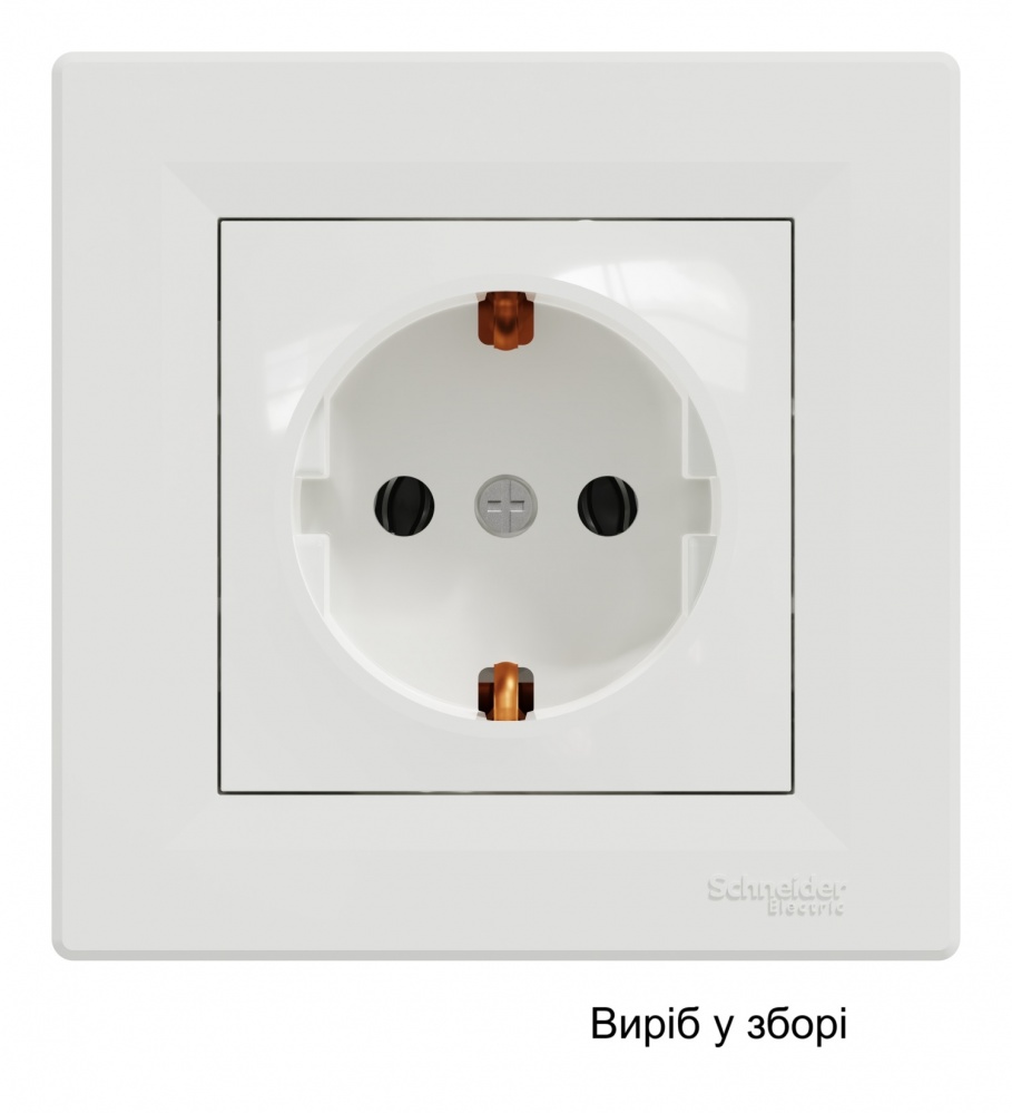 Розетка бытовая с заземлением Schneider Electric Asfora IP20 белый EPH2970121
