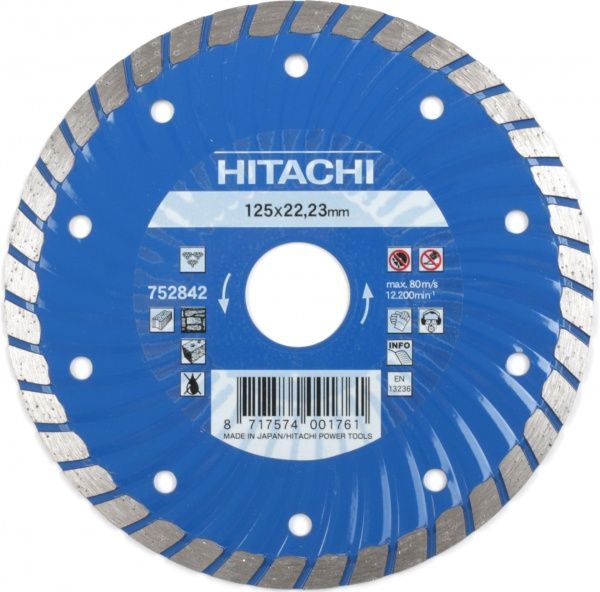 Диск алмазный отрезной Hitachi Premium  125x1,9x22,2 бетон 752842