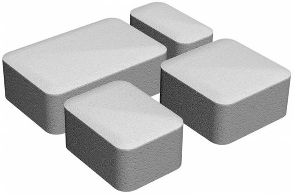 Тротуарная плитка Золотой Мандарин Старый город 4 элемента белая