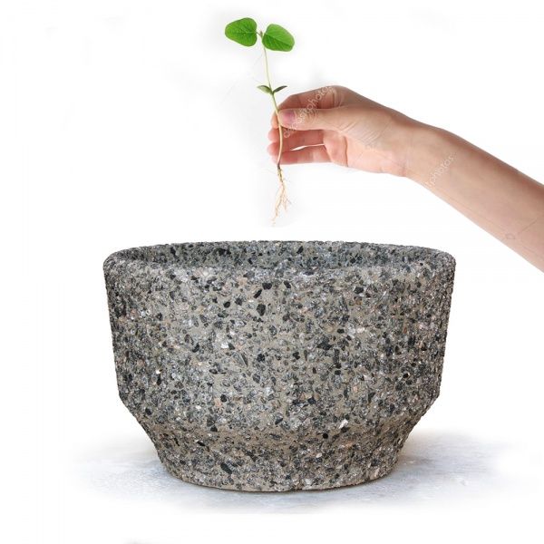 Вазон декоративний Вазон Фиеста круглий 24л сірий 