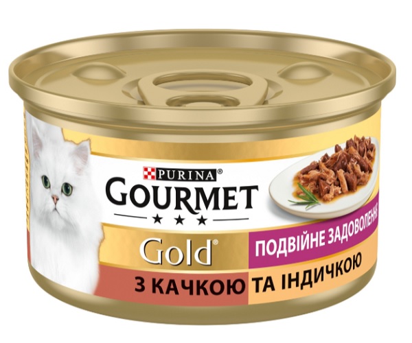 Корм Gourmet Gold с уткой и индейкой 85 г