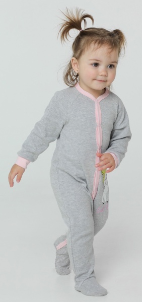 Комбінезон для дівчинки Smil р.80 сірий меланж 108614 