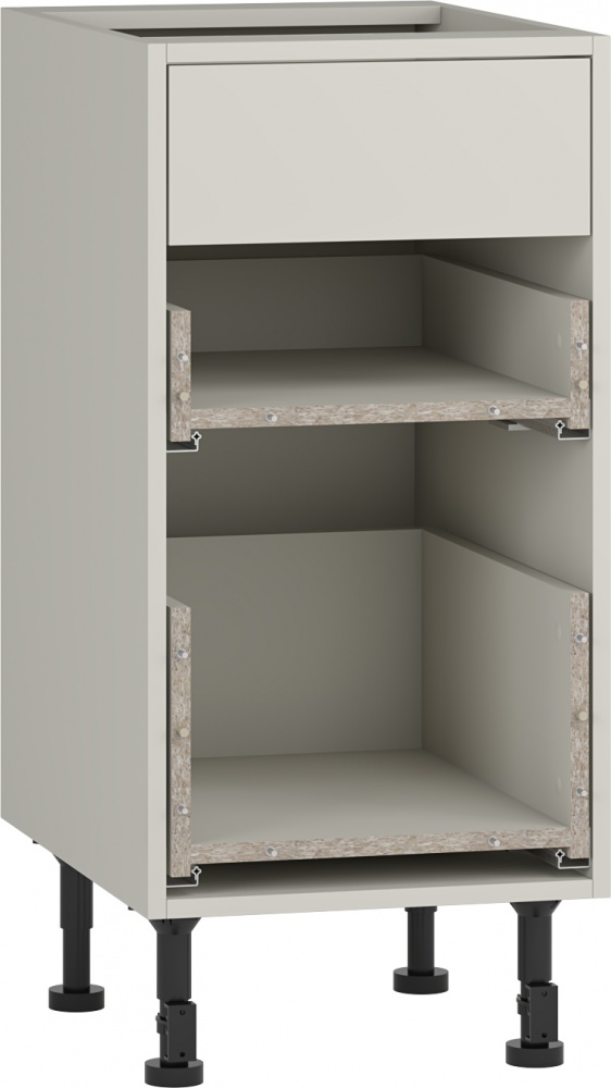 Тумба нижняя Грейд с 3-мя ящиками частичного открытия Q-25 Оптимум 400x870x522 мм фунго