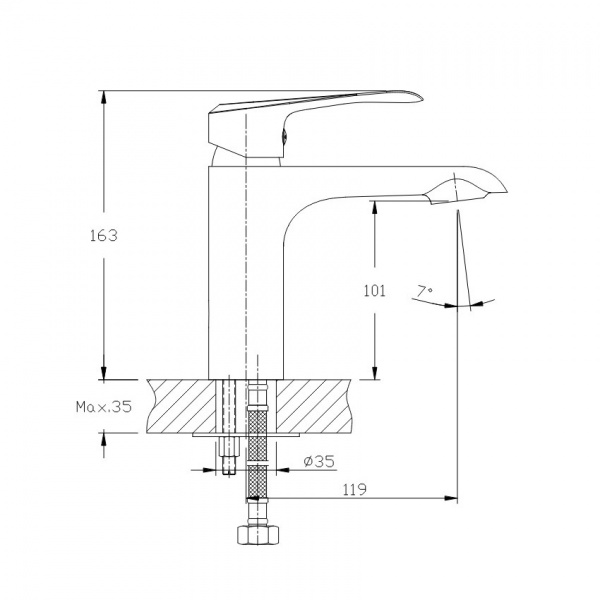 Смеситель для умывальника Koller Pool Aqua AQ0200
