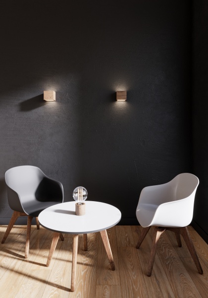 Настільна лампа декоративна Iterna CUBE С LW011 1x15 Вт E27 ясен світлий LW011 