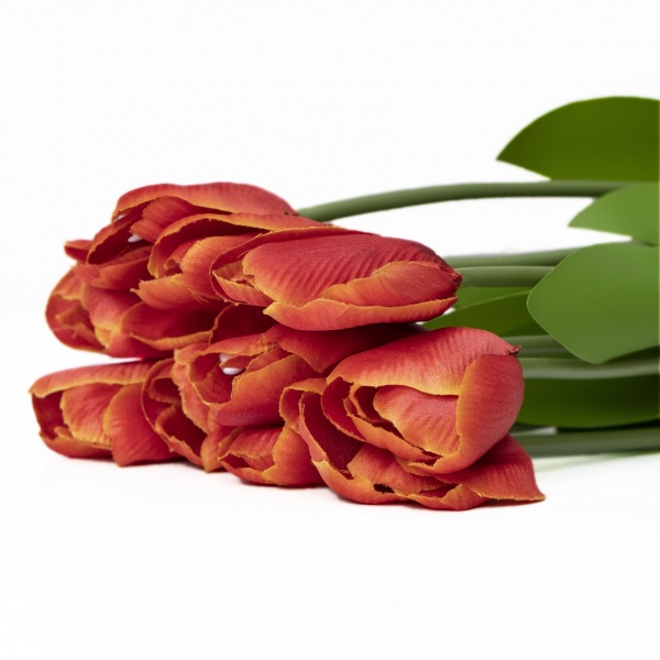 Букет штучних тюльпанів 10 шт. червоний 8x8x36 см 190782