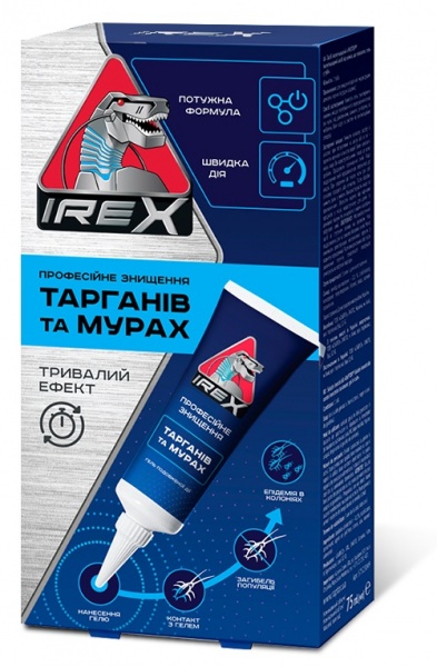 Средство IREX инсектицидное в виде геля от ползающих насекомых 75 мл